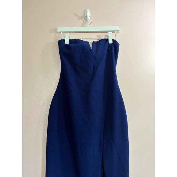 Likely Windsor V-Notched Front Slit Gown in Navy Size 2 - Picture 3 of 6